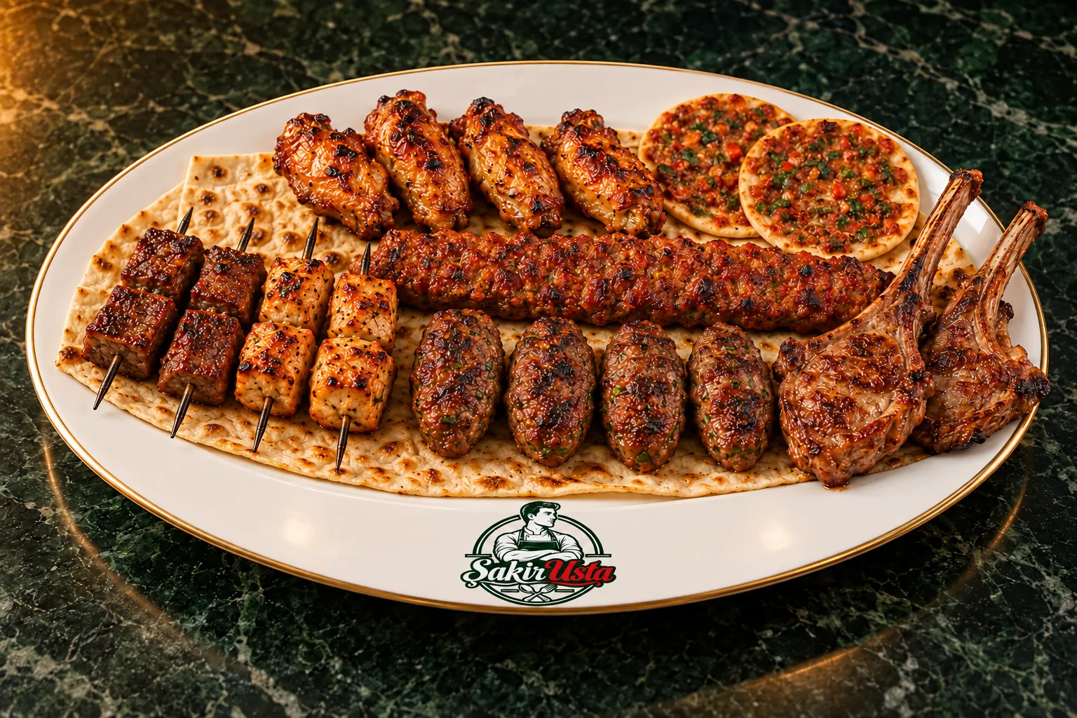 2 Kişilik Karışık Izgara için temsili sunum