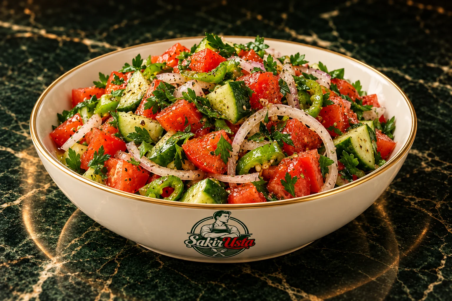 Çoban Salata için temsili sunum