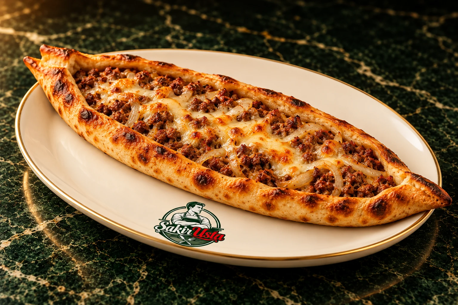 Kıymalı Kaşarlı Pide için temsili sunum