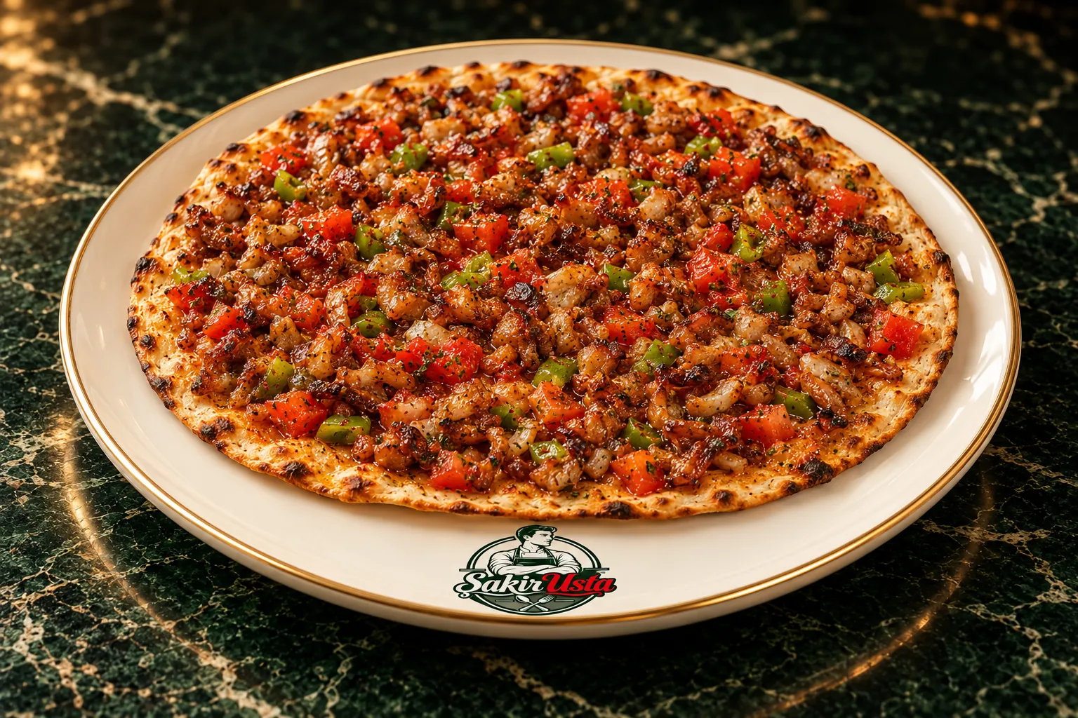 Kokoreç Lahmacun için temsili sunum