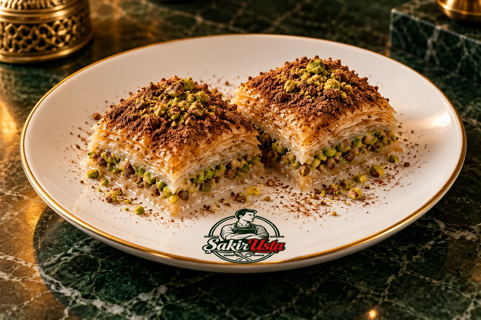 Soğuk Baklava (2 adet) için temsili sunum